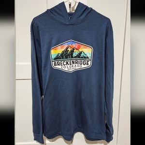 Breckenridge Colorado Longsleeve Hooded Shirt Mens L